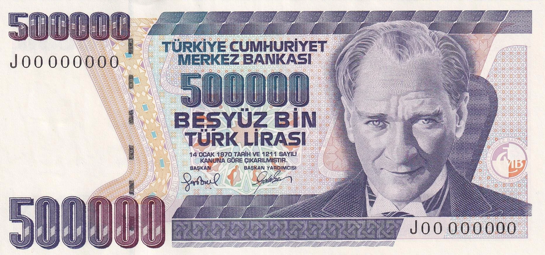 500 Bin Türk Lirası (E7-Tertip IV)